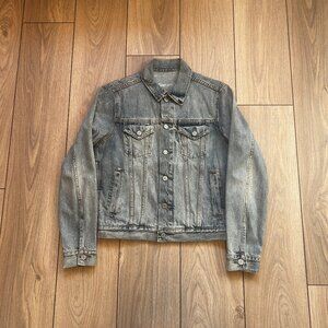 Gap Cropped Denim Jacket Lightwash Blue
